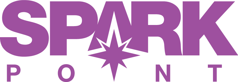 SparkPoint logo, purple